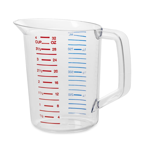 Rubbermaid® Bouncer® Plastic Measuring Cup, 1qt, Clear
